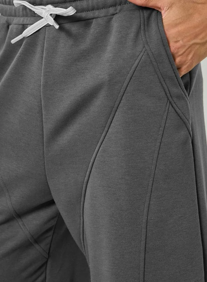 ستايلي جوغر رجالي رمادي سادة بقصة مريحة